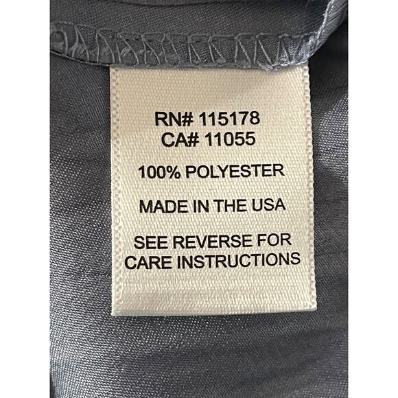 Komarov dress beaded v neck charmeuse chiffon sleeveless blue size X-Large XL - Picture 6 of 7